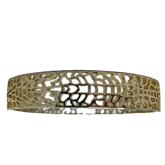 Kendra Scott Bracelet Bangle Filagree Gold Plated - Picture 1 of 13